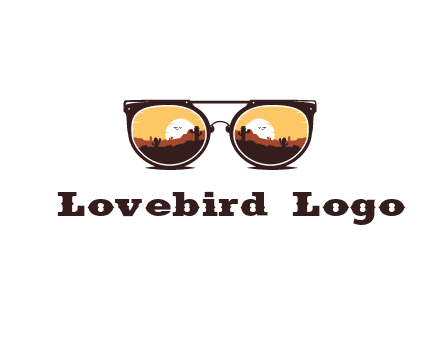 desert scenery in sunglasses