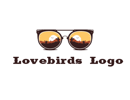 desert scenery in sunglasses