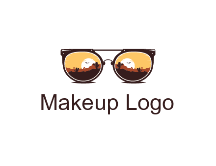 desert scenery in sunglasses