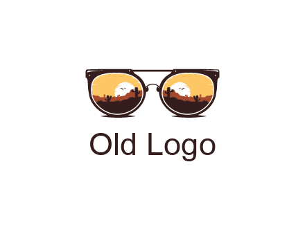 desert scenery in sunglasses