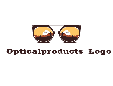 desert scenery in sunglasses