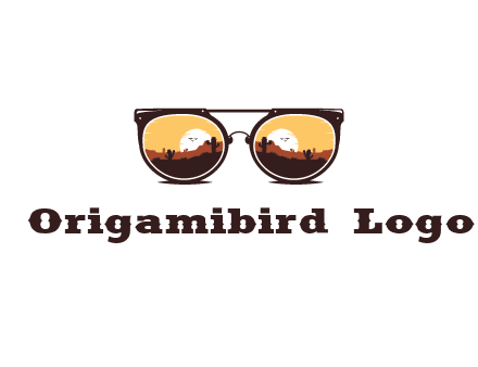 desert scenery in sunglasses