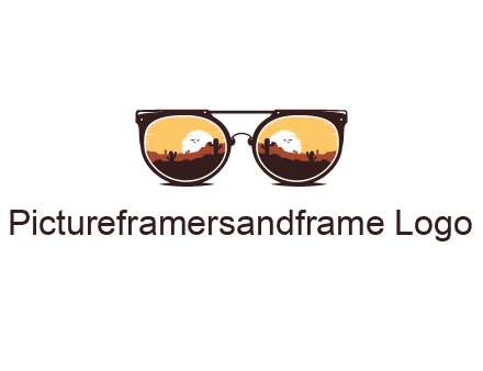 desert scenery in sunglasses