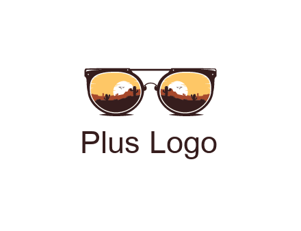 desert scenery in sunglasses