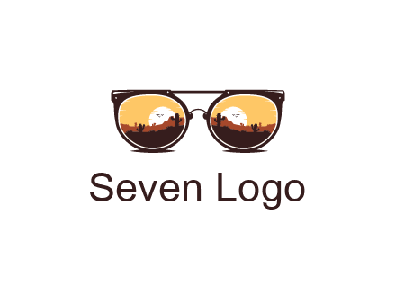 desert scenery in sunglasses