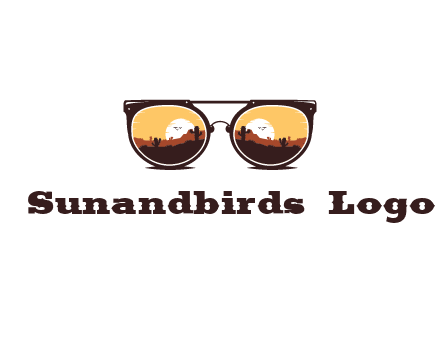 desert scenery in sunglasses