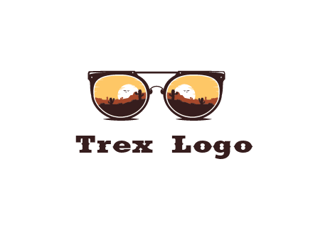 desert scenery in sunglasses