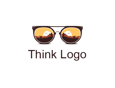 desert scenery in sunglasses
