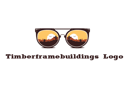 desert scenery in sunglasses