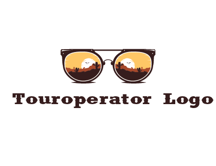 desert scenery in sunglasses