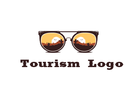desert scenery in sunglasses