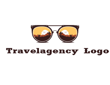 desert scenery in sunglasses