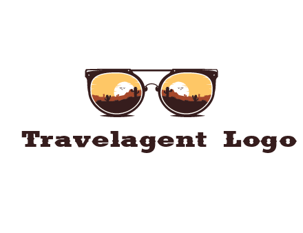 desert scenery in sunglasses