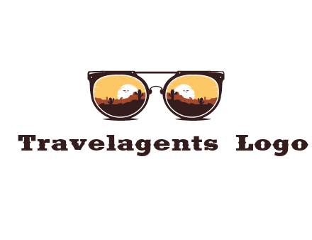 desert scenery in sunglasses