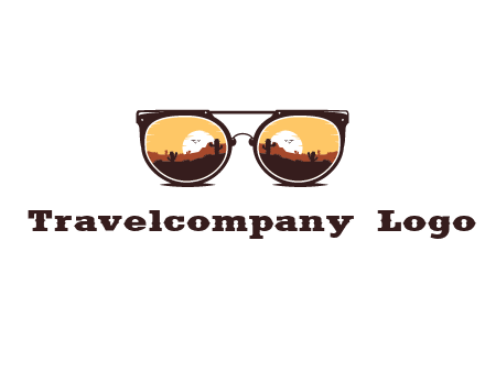 desert scenery in sunglasses
