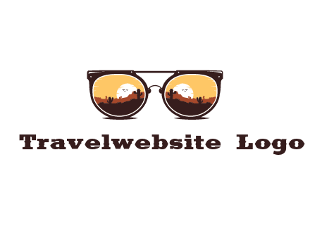 desert scenery in sunglasses