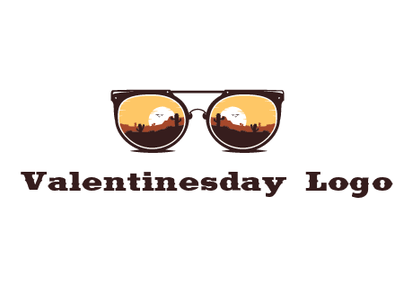 desert scenery in sunglasses