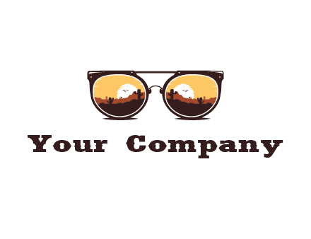 desert scenery in sunglasses