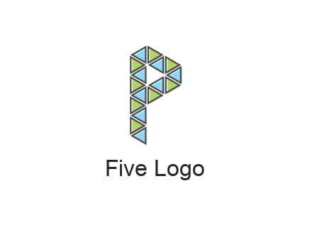 polygonal pattern letter P 