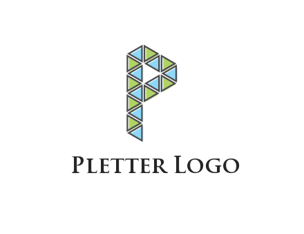 polygonal pattern letter P 