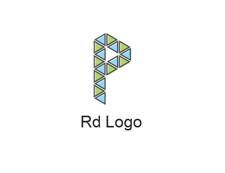 polygonal pattern letter P 