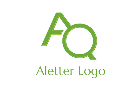 letter AQ forming magnifying glass