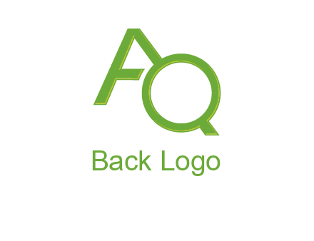 letter AQ forming magnifying glass