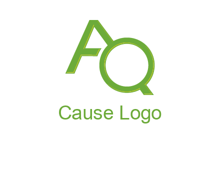 letter AQ forming magnifying glass