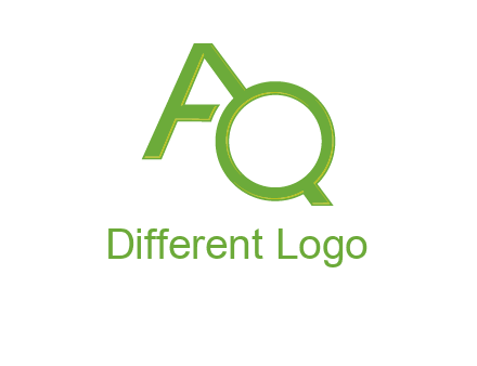 letter AQ forming magnifying glass