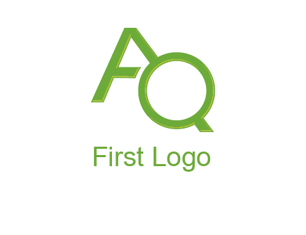 letter AQ forming magnifying glass