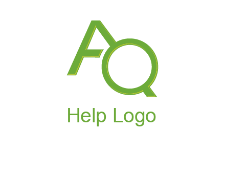 letter AQ forming magnifying glass