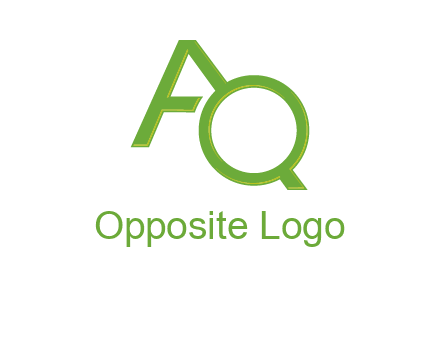 letter AQ forming magnifying glass
