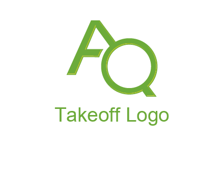 letter AQ forming magnifying glass