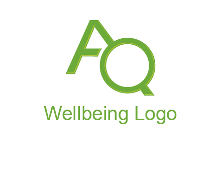 letter AQ forming magnifying glass