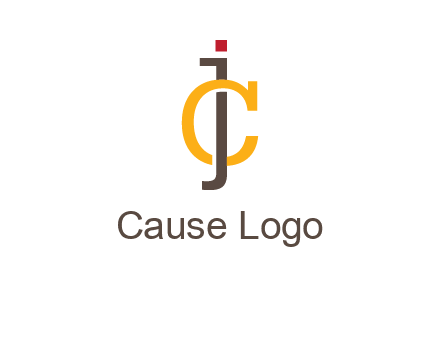 letter J intertwining with letter C