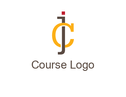 letter J intertwining with letter C