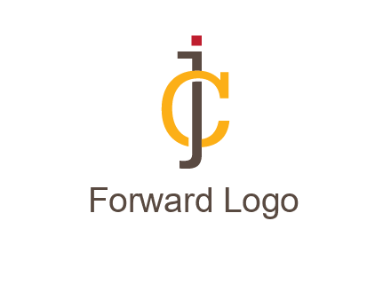 letter J intertwining with letter C