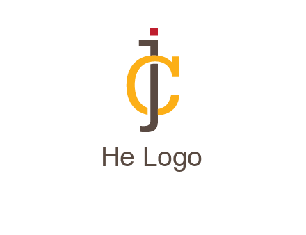 letter J intertwining with letter C