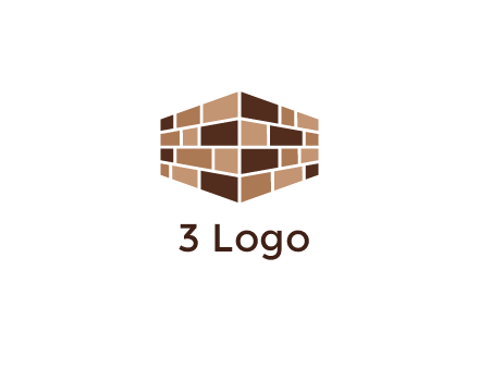3D brick patterned wall