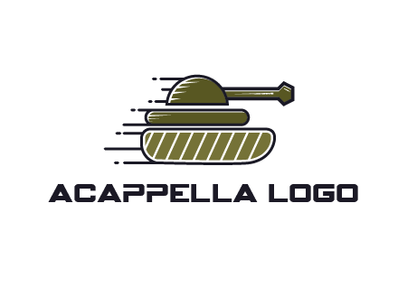 military tank with speedy lines
