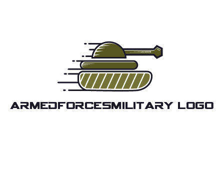 military tank with speedy lines