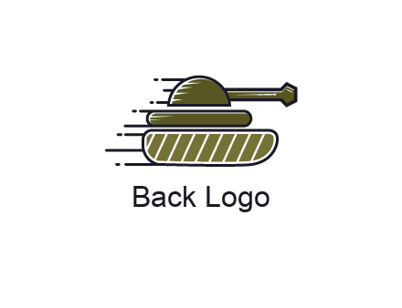 military tank with speedy lines