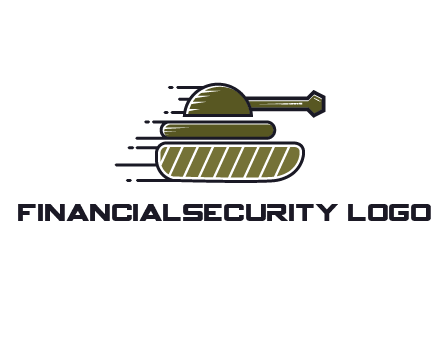 military tank with speedy lines