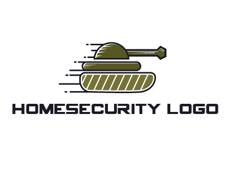 military tank with speedy lines