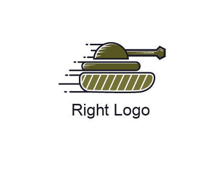 military tank with speedy lines