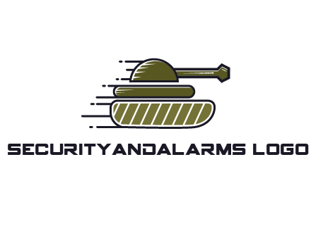 military tank with speedy lines