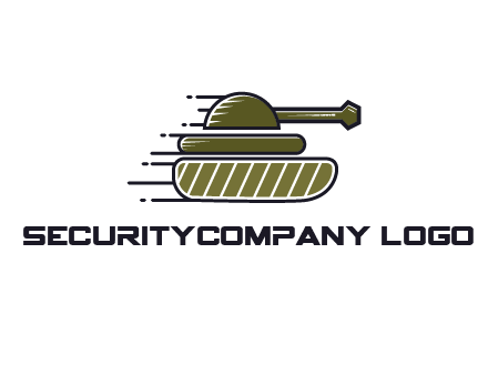 military tank with speedy lines