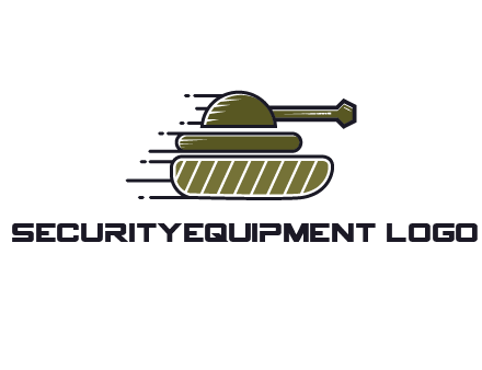 military tank with speedy lines