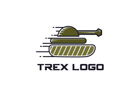 military tank with speedy lines