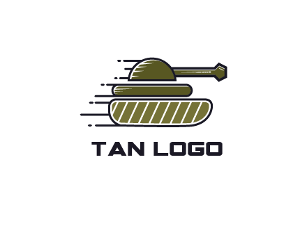 military tank with speedy lines